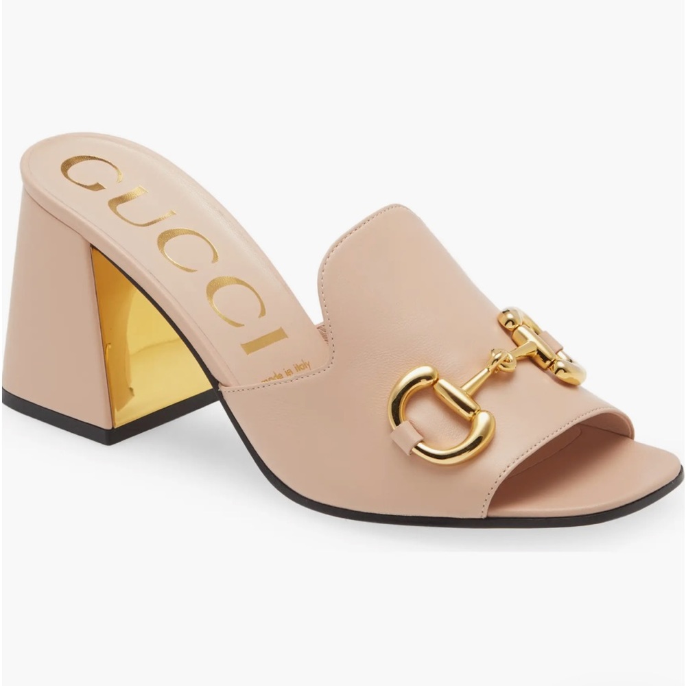 GUCCI Baby Horsebit Slide Sandal EU 40.5 Skin Rose Pink